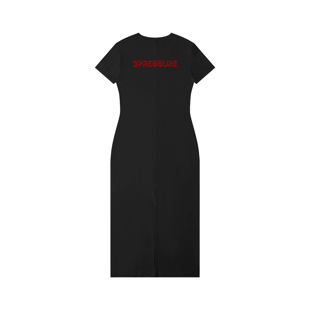 Women's V-Neck Short Sleeve Maxi Dress