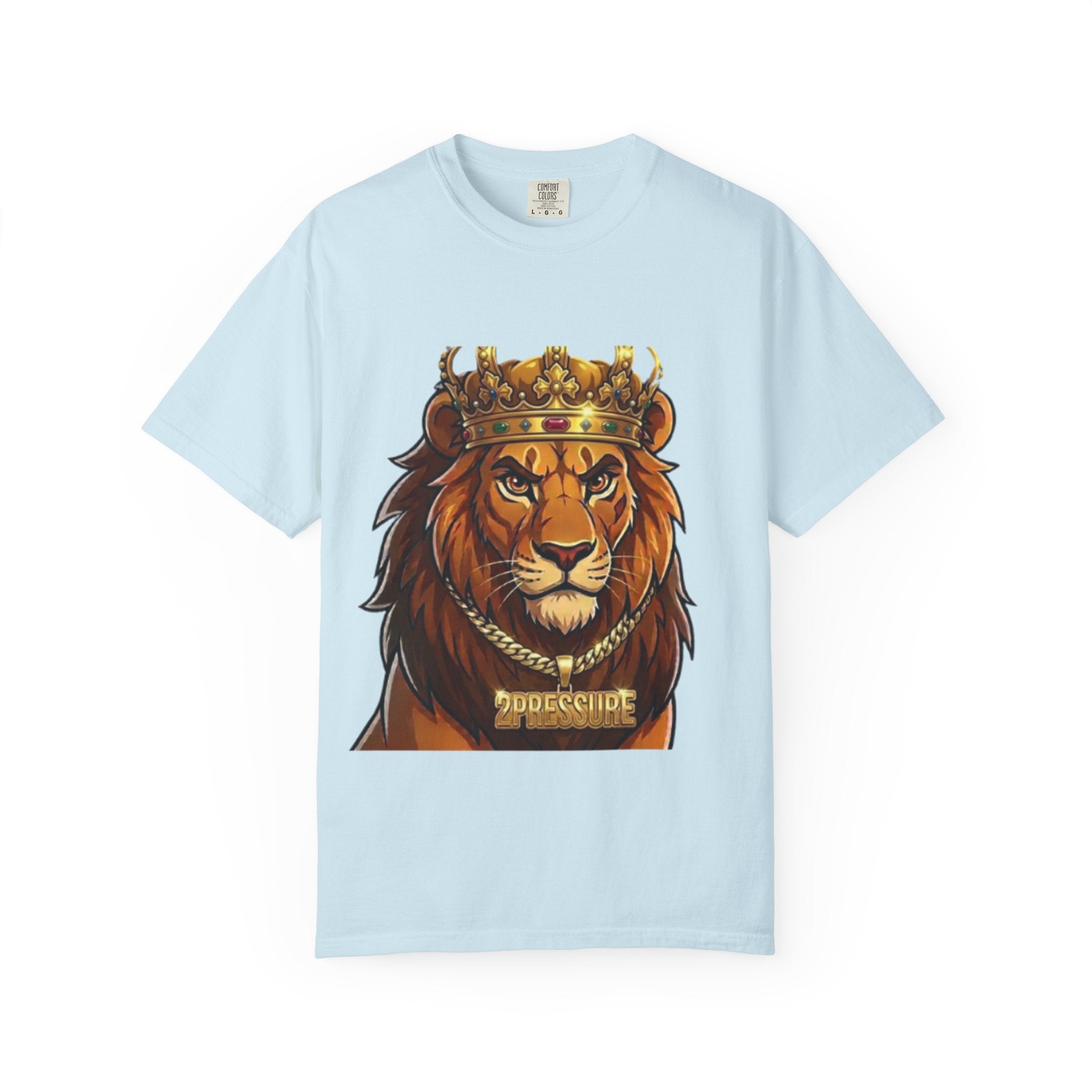 Lion King Graphic T-Shirt — Regal Crowned Lion Front & '25' Back Design
