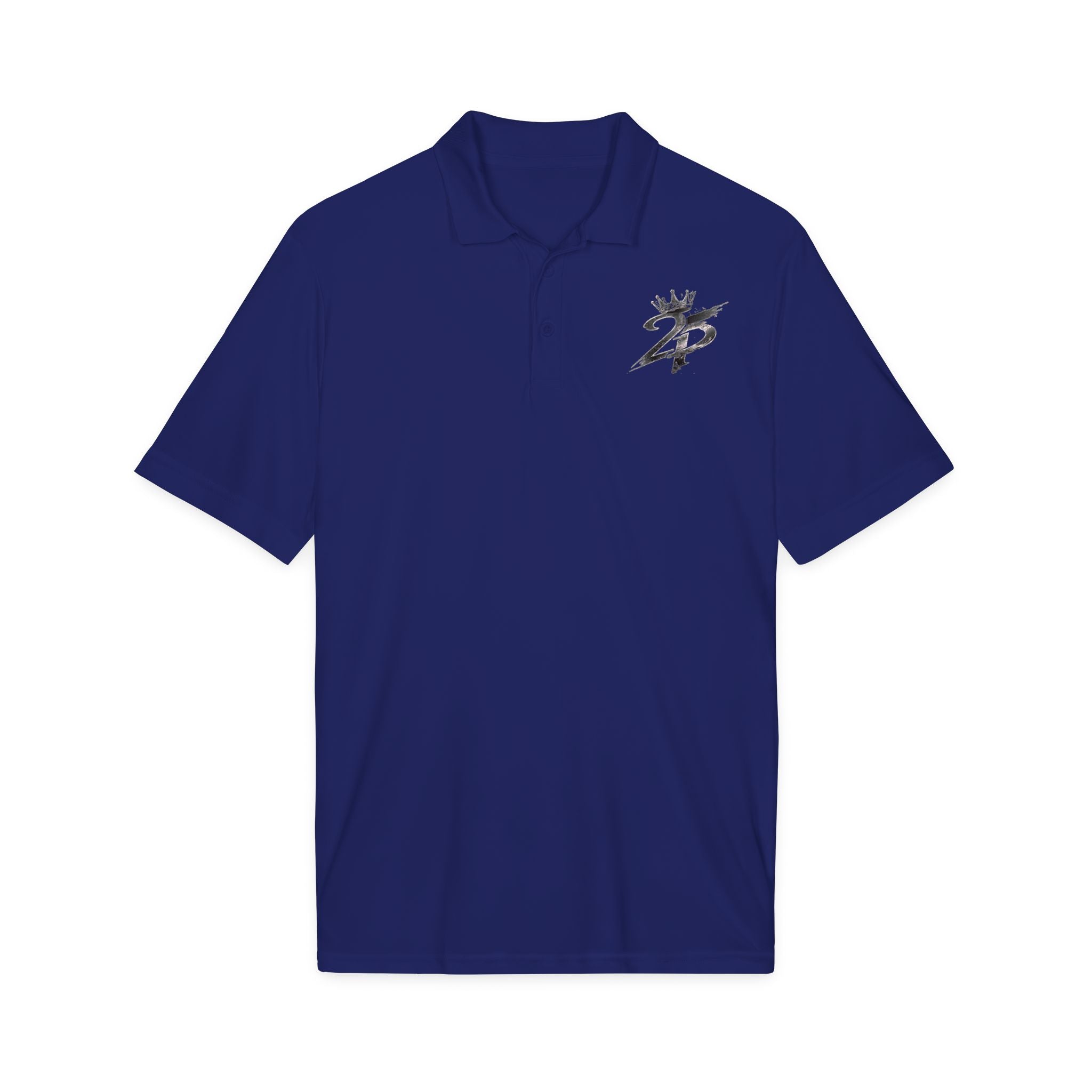 2P Logo Embroidered Crown '25' Performance Polo — Sport Tek Posi Charge