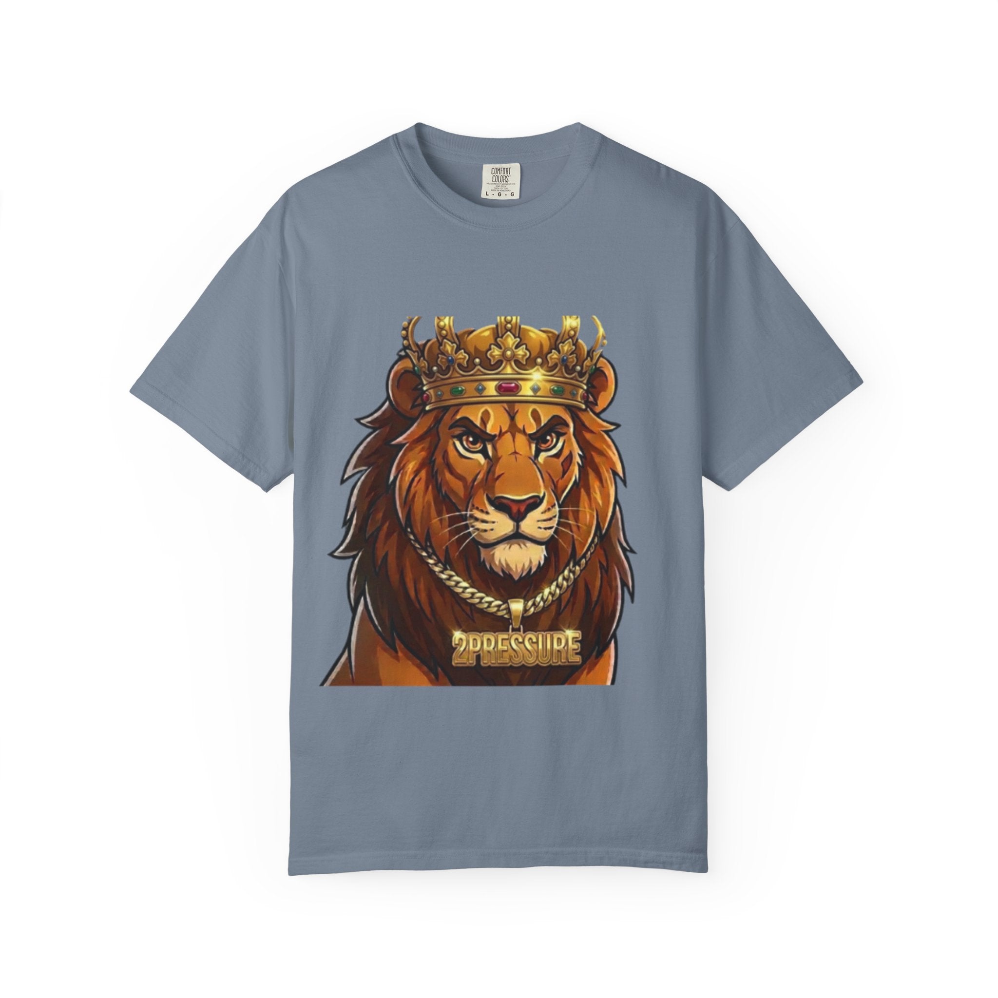 Lion King Graphic T-Shirt — Regal Crowned Lion Front & '25' Back Design
