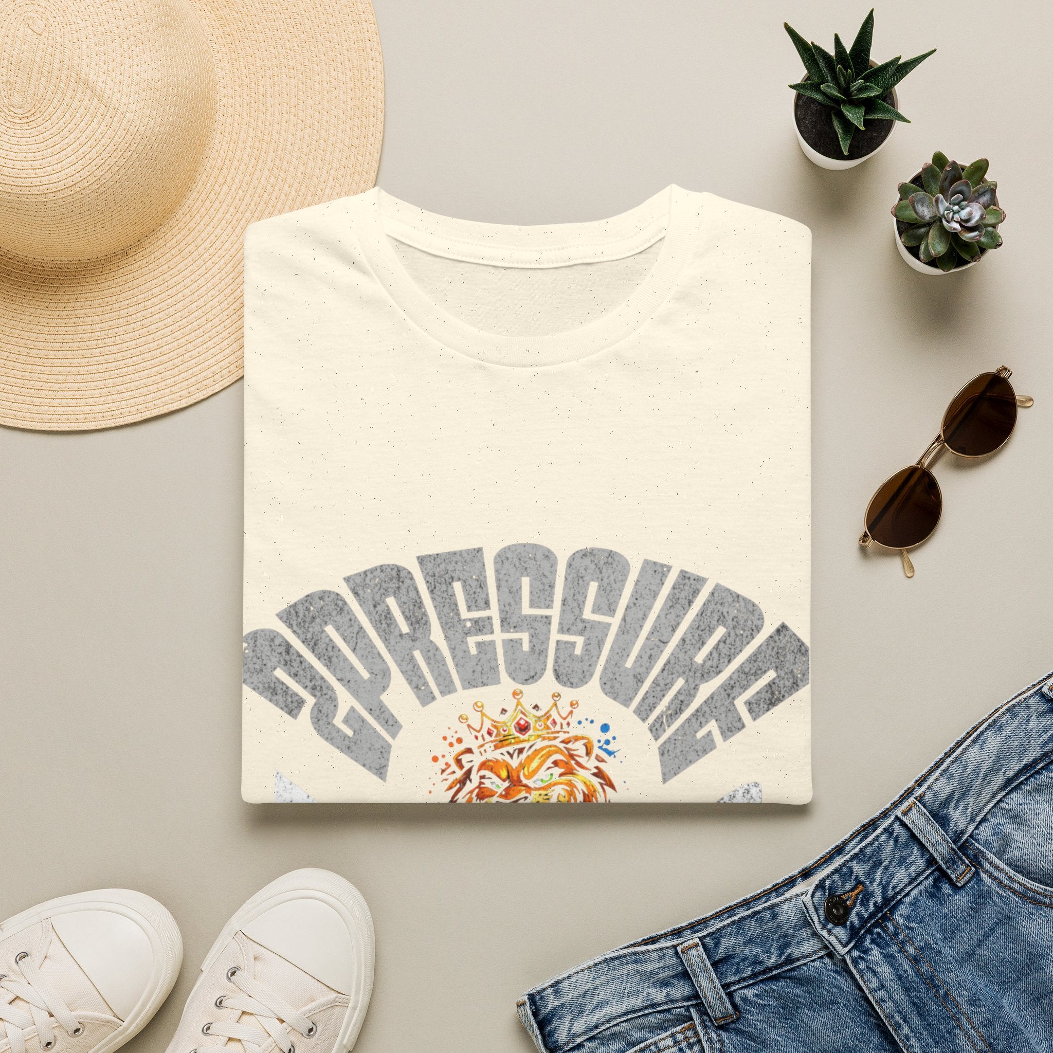 2Pressure King Vintage Tiger T‑Shirt — Retro Arch Logo Graphic Tee
