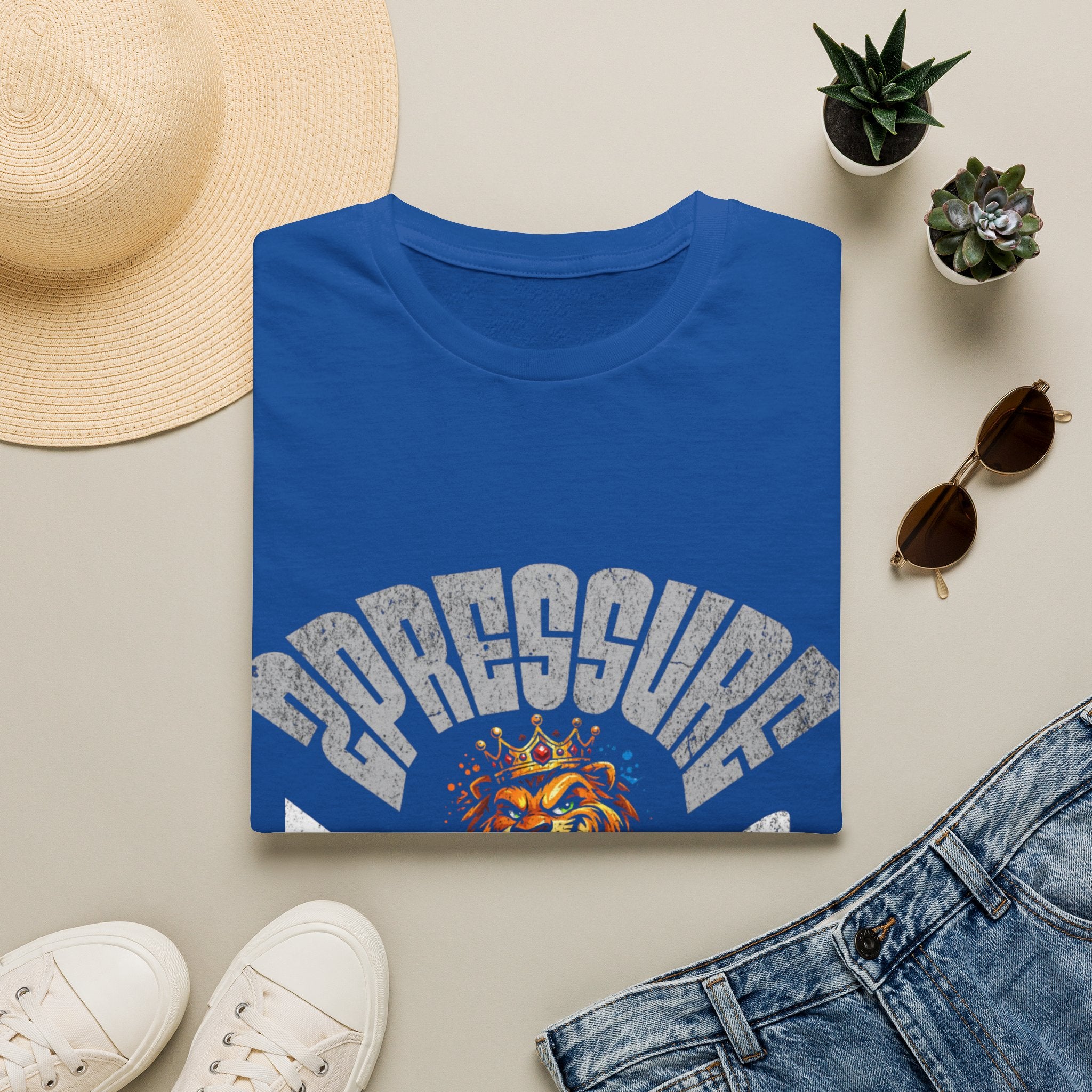 2Pressure King Vintage Tiger T‑Shirt — Retro Arch Logo Graphic Tee