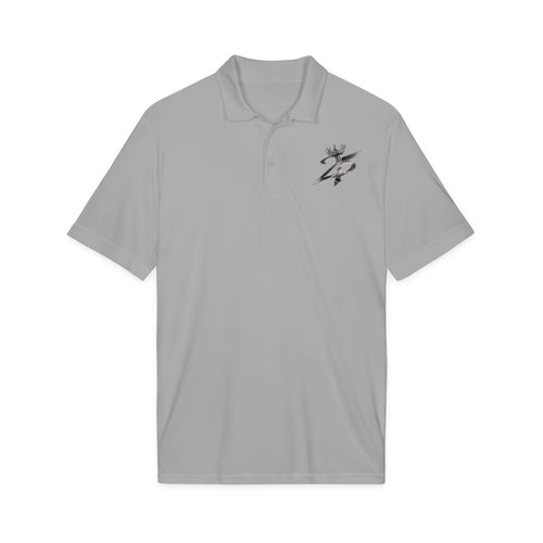 2P Logo Embroidered Crown '25' Performance Polo — Sport Tek Posi Charge