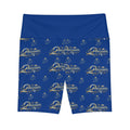 Dreams 20th Anniversary Women's Workout Shorts — Blue All-Over Print Activewear
