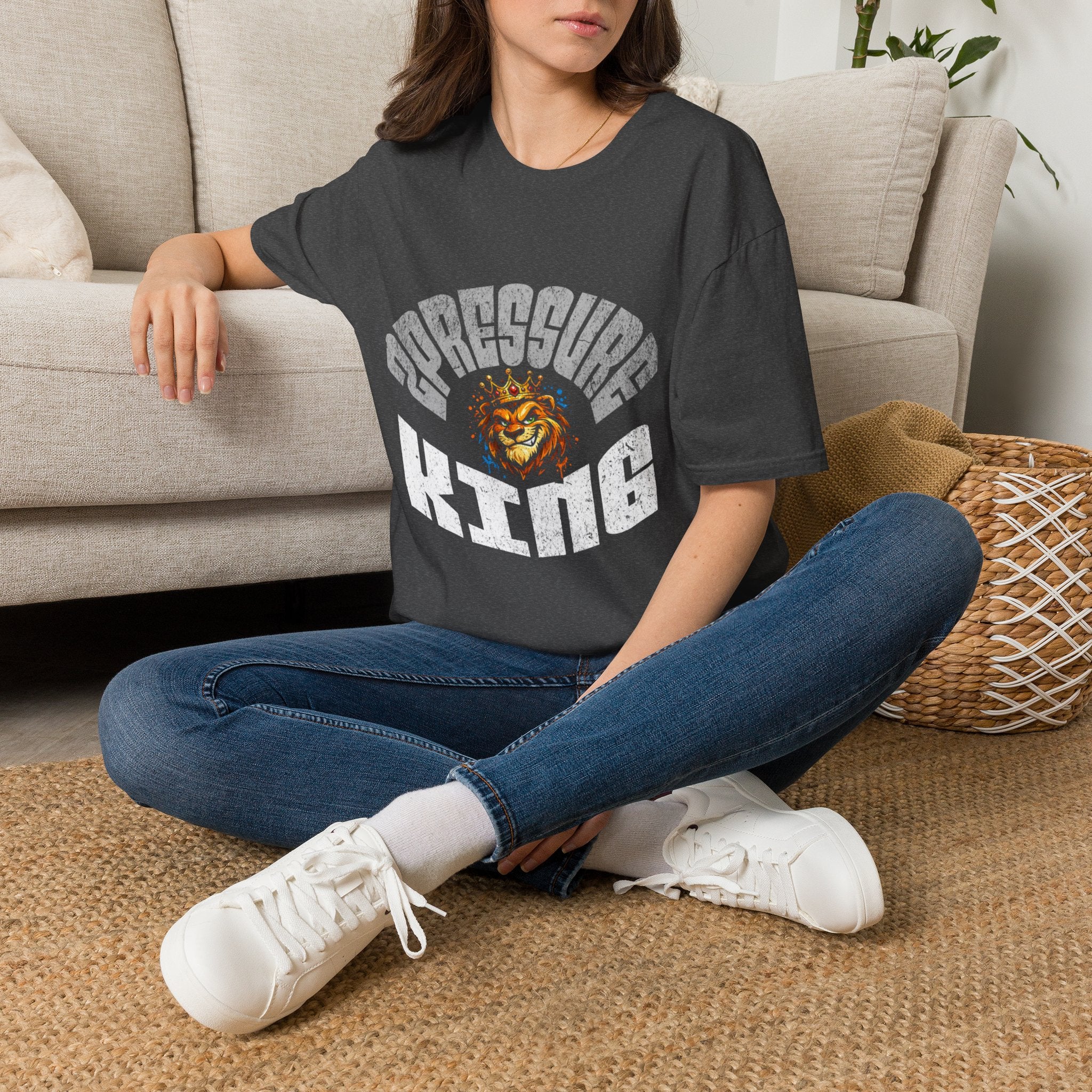 2Pressure King Vintage Tiger T‑Shirt — Retro Arch Logo Graphic Tee