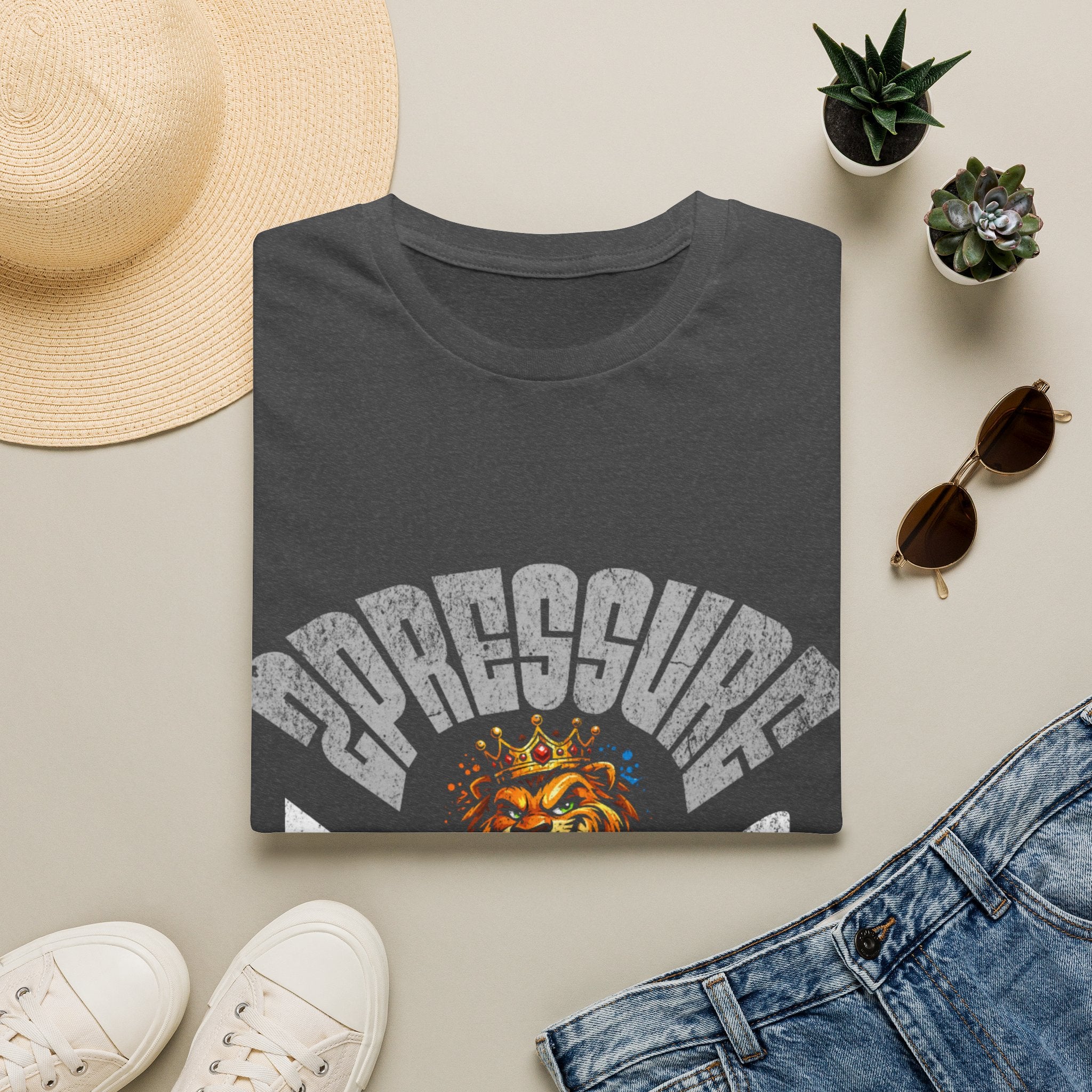 2Pressure King Vintage Tiger T‑Shirt — Retro Arch Logo Graphic Tee