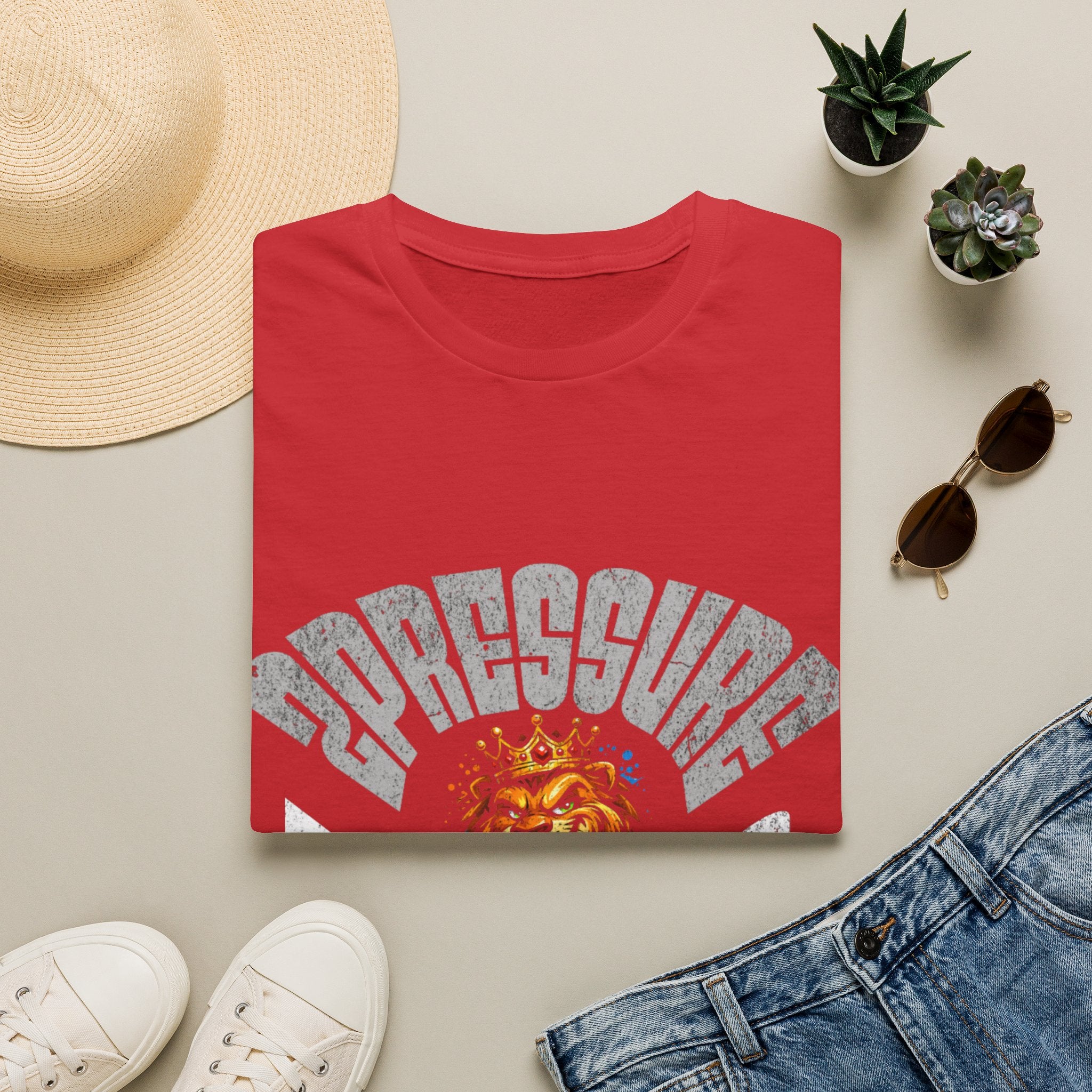 2Pressure King Vintage Tiger T‑Shirt — Retro Arch Logo Graphic Tee