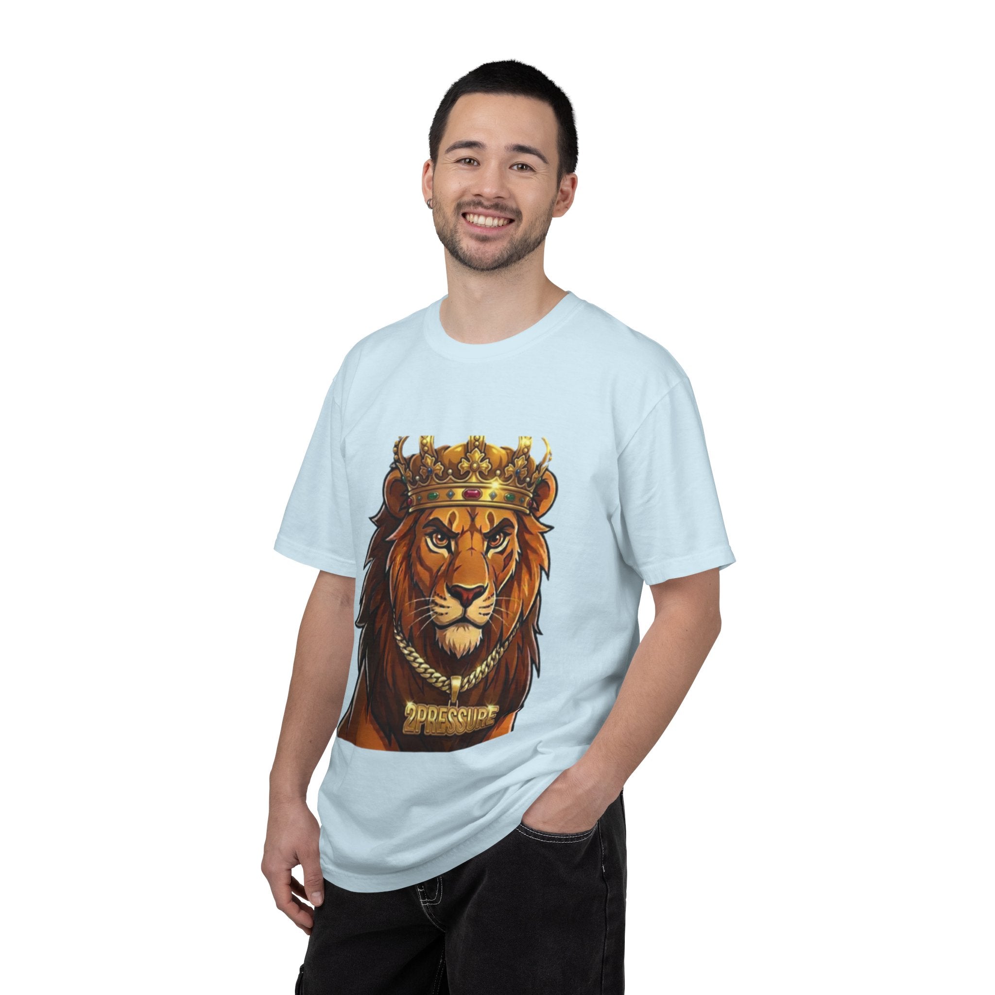 Lion King Graphic T-Shirt — Regal Crowned Lion Front & '25' Back Design
