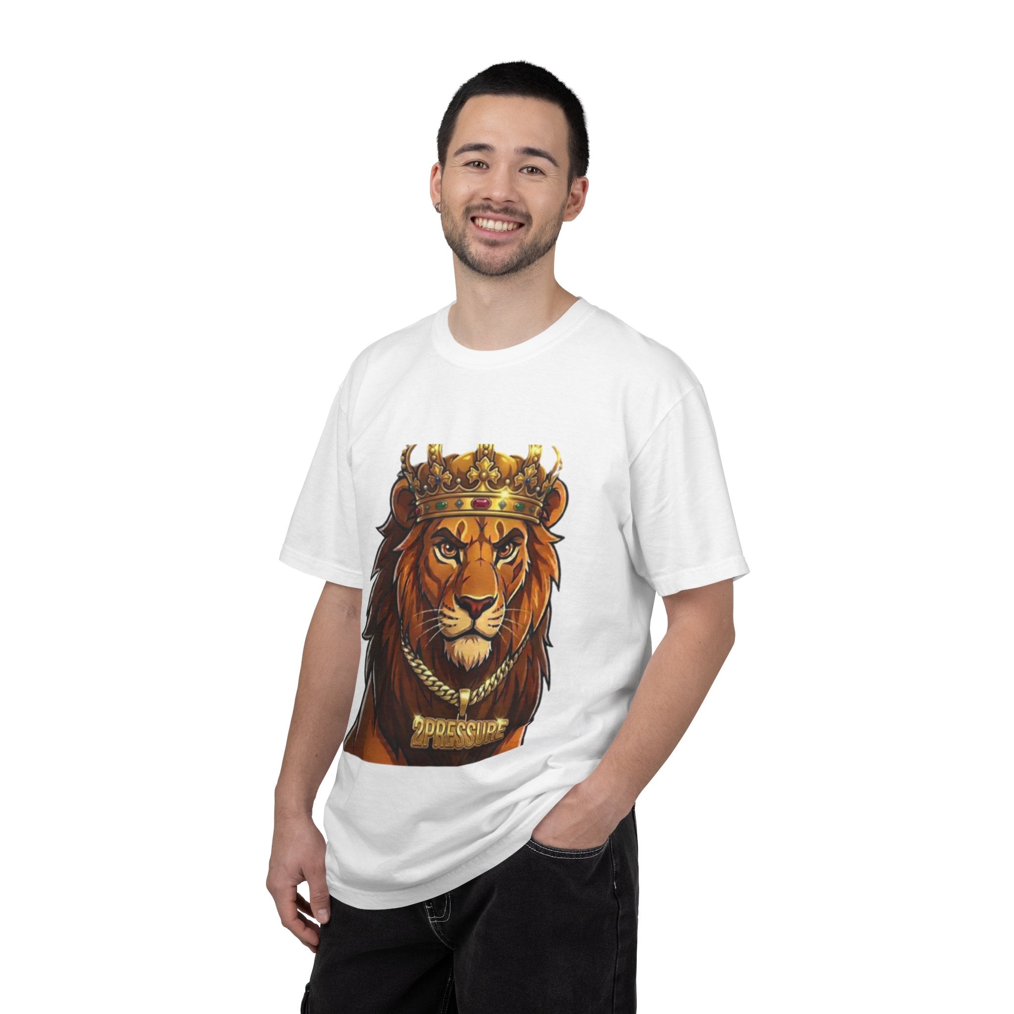 Lion King Graphic T-Shirt — Regal Crowned Lion Front & '25' Back Design
