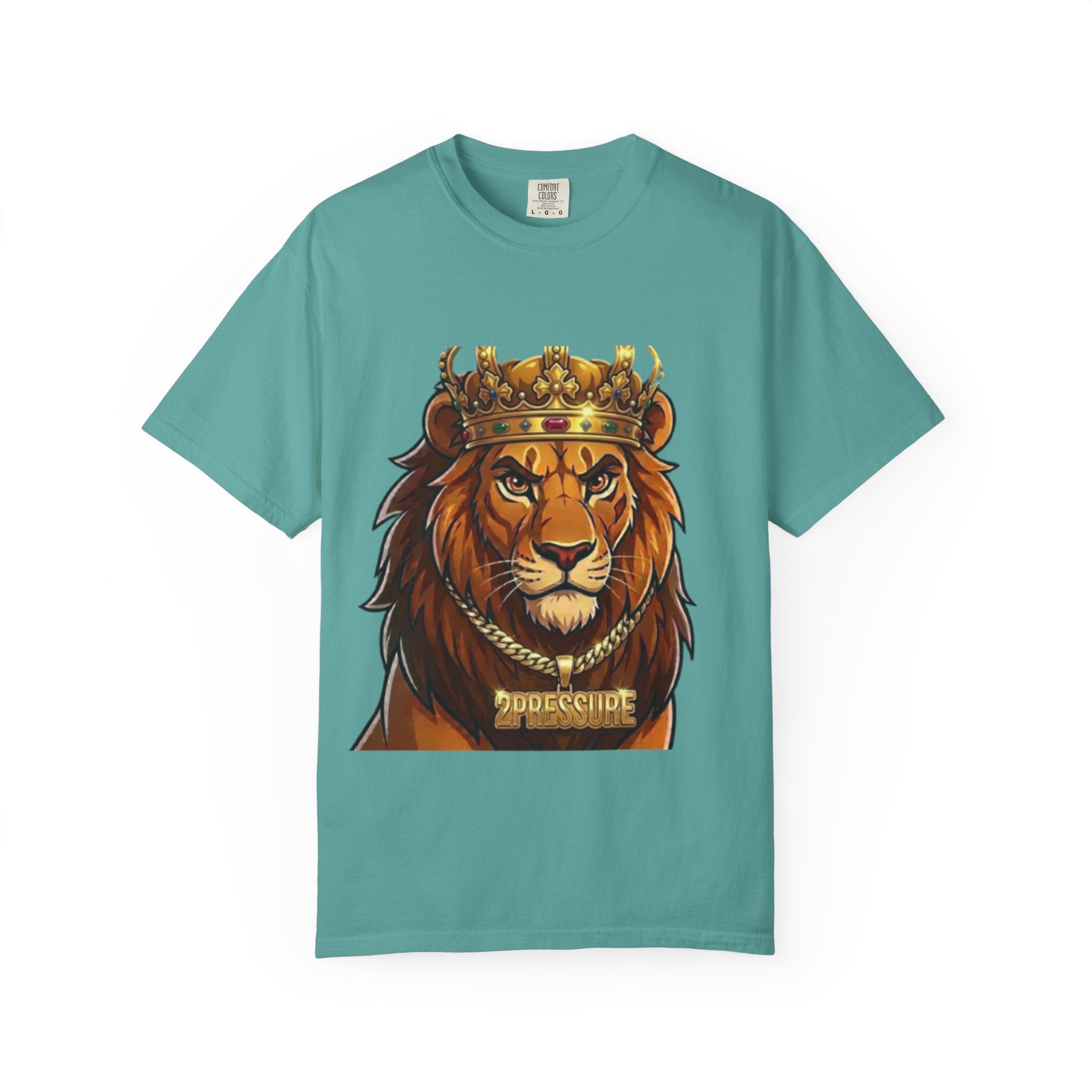Lion King Graphic T-Shirt — Regal Crowned Lion Front & '25' Back Design