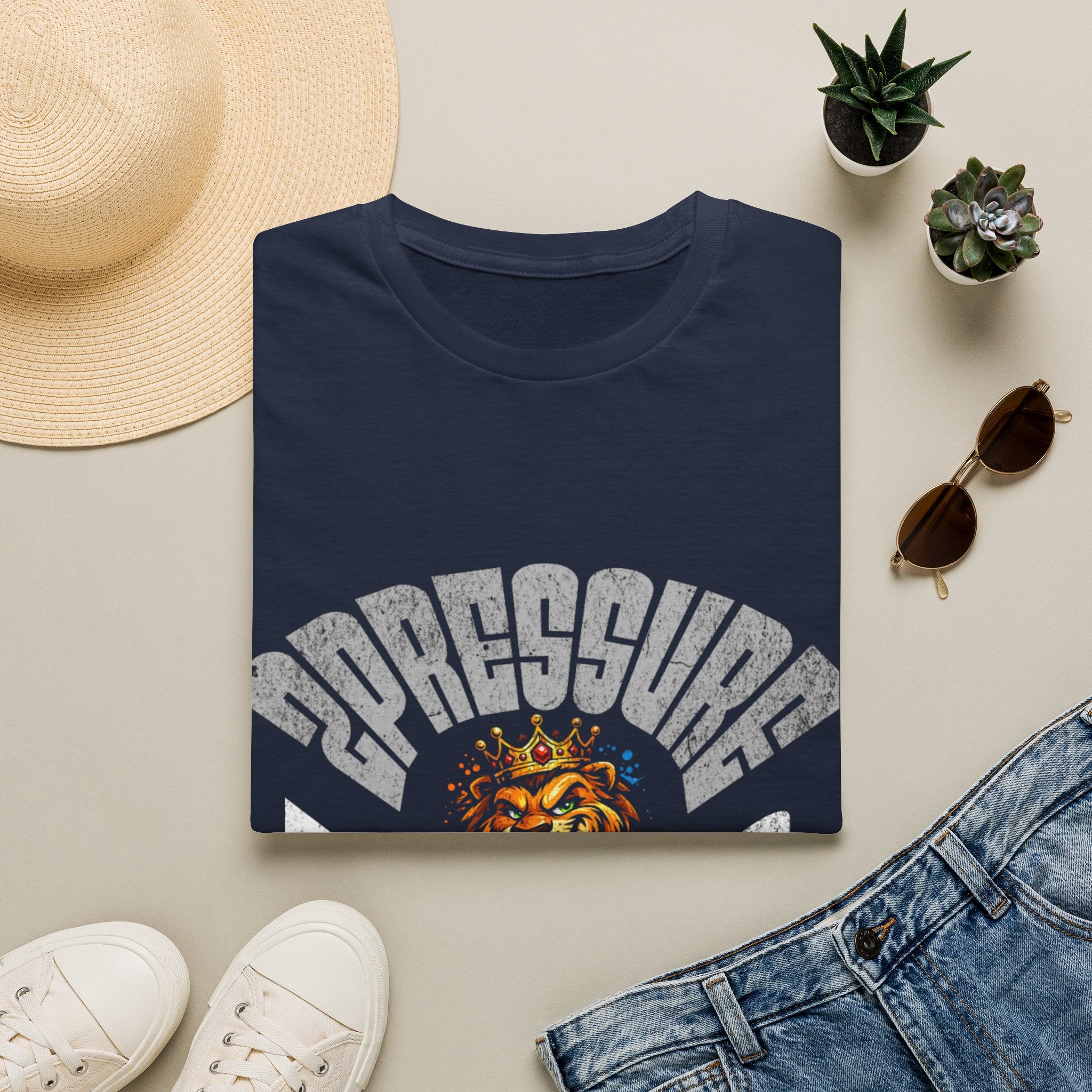 2Pressure King Vintage Tiger T‑Shirt — Retro Arch Logo Graphic Tee