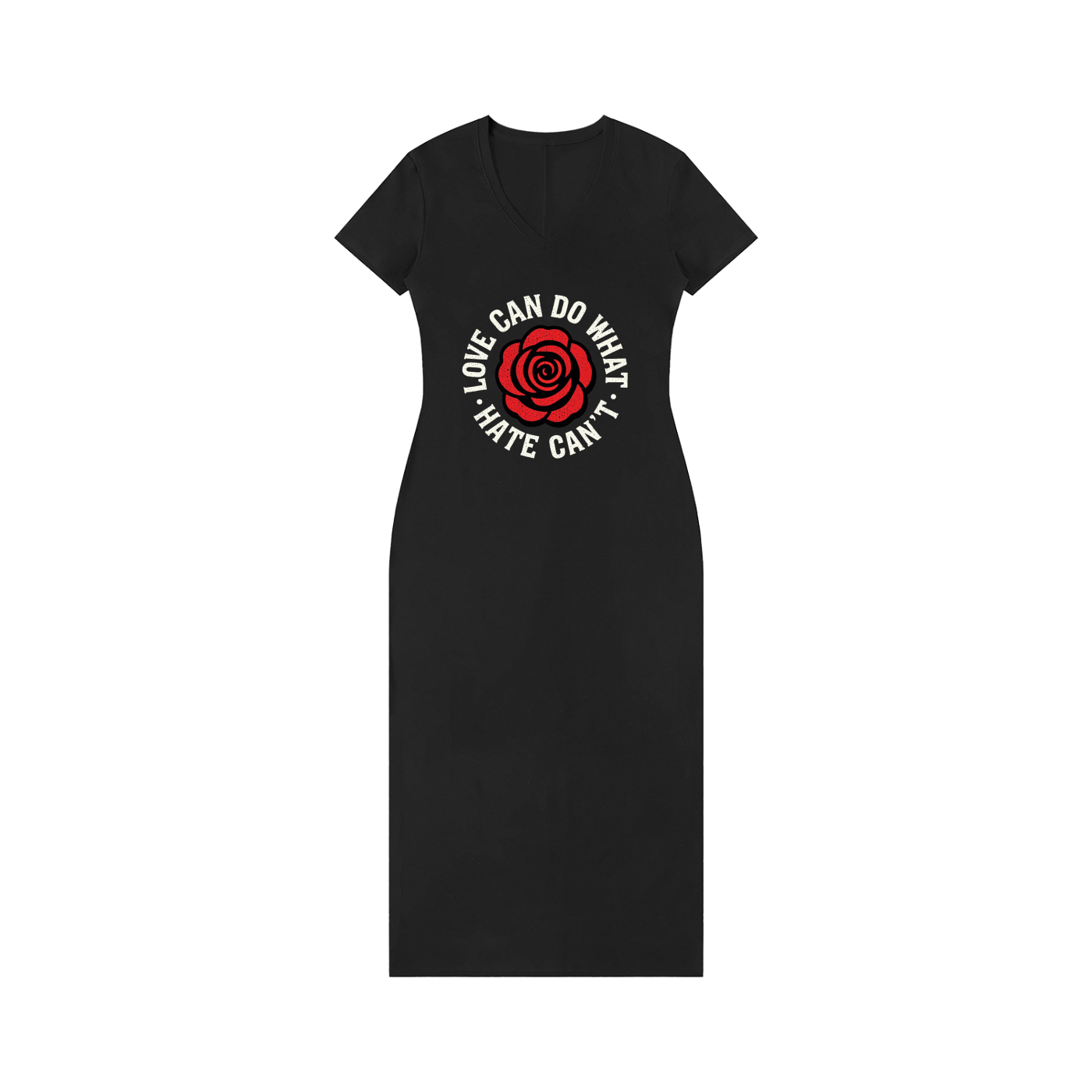 Women's V-Neck Short Sleeve Maxi Dress